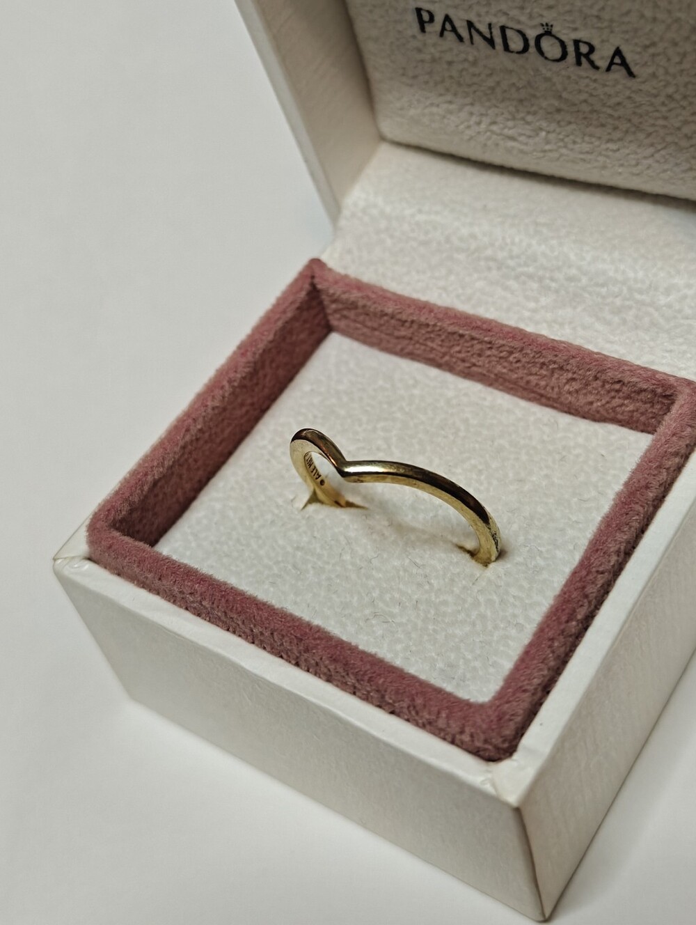 Pandora V-shaped Gold Plated Ring - Picture 3 of 11